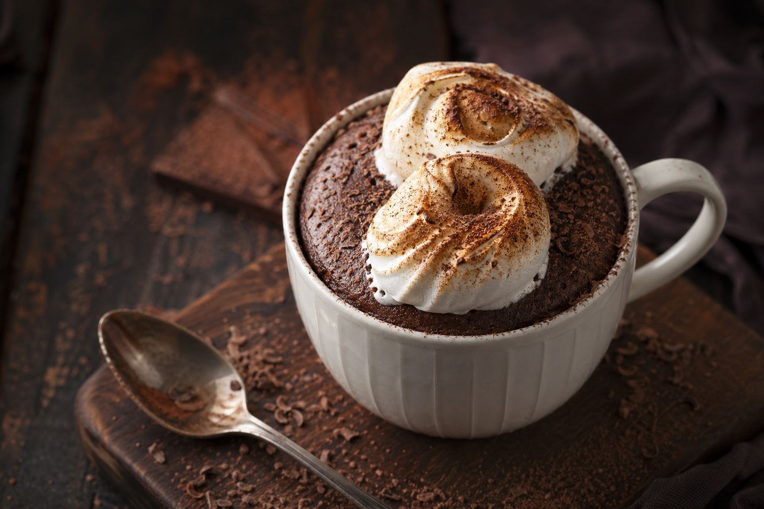 Mug cake con marshmallow vainilla